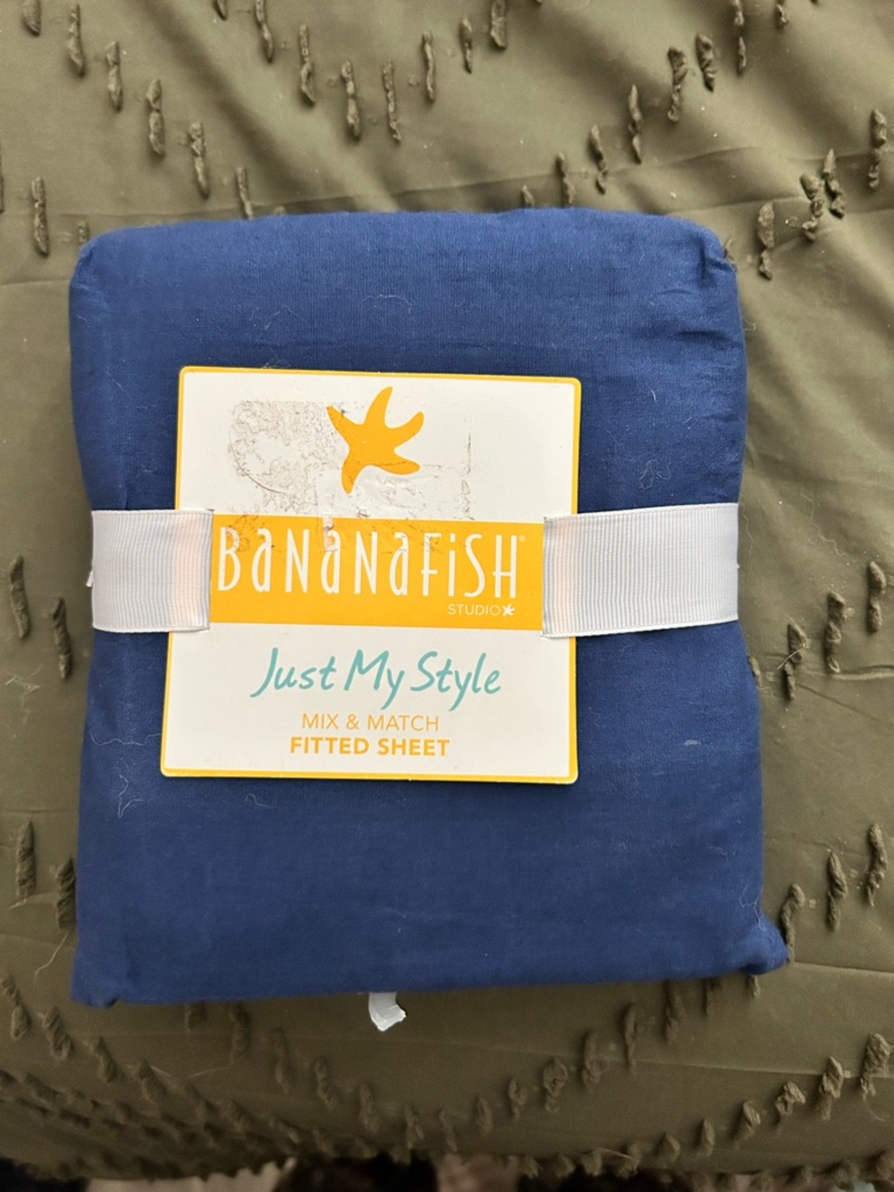 BananaFish Navy Blue Fitted Sheet